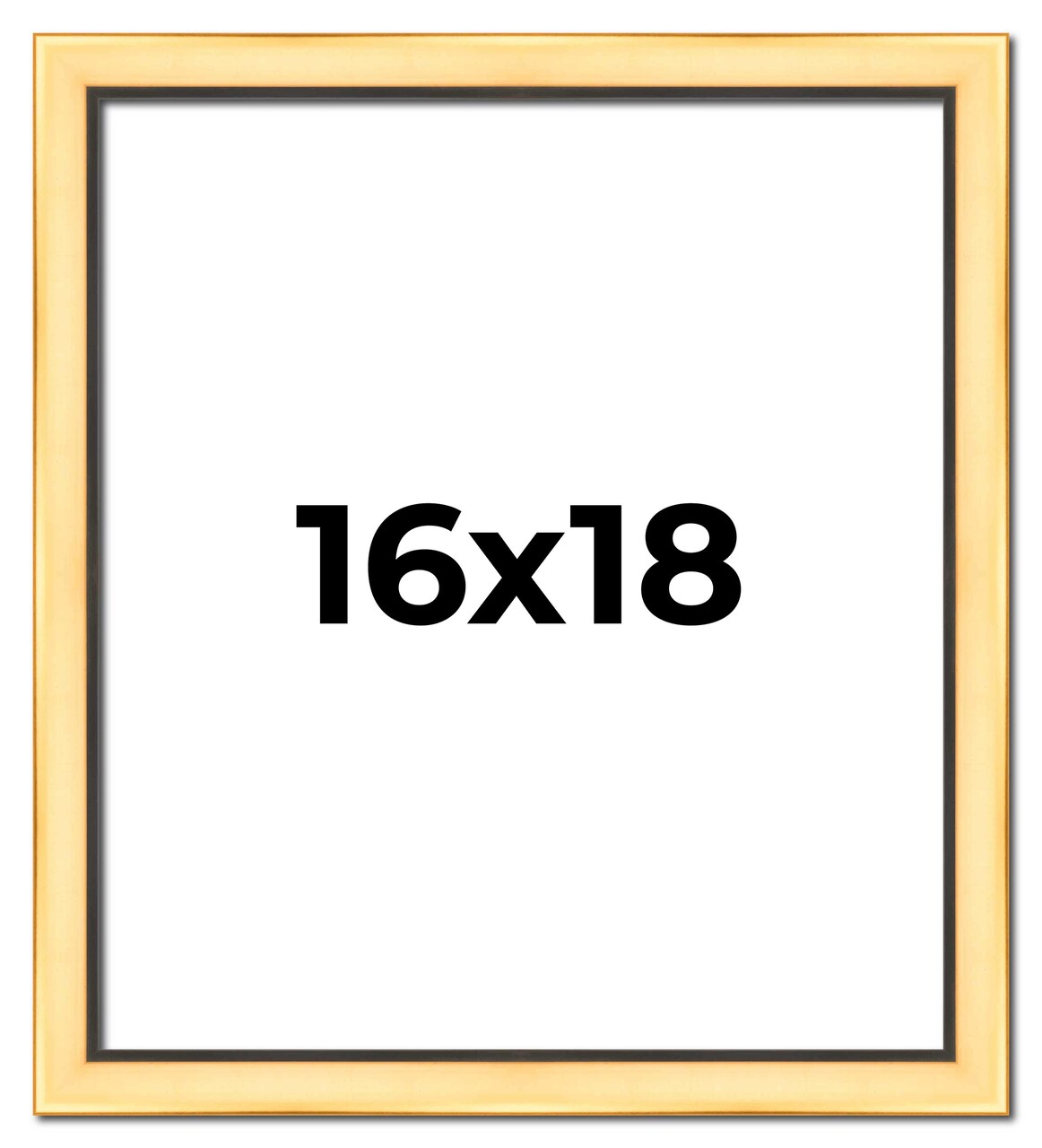 Simple Gold Picture Frame - UV Acrylic, Foam Board Backing, Hanging Hardware